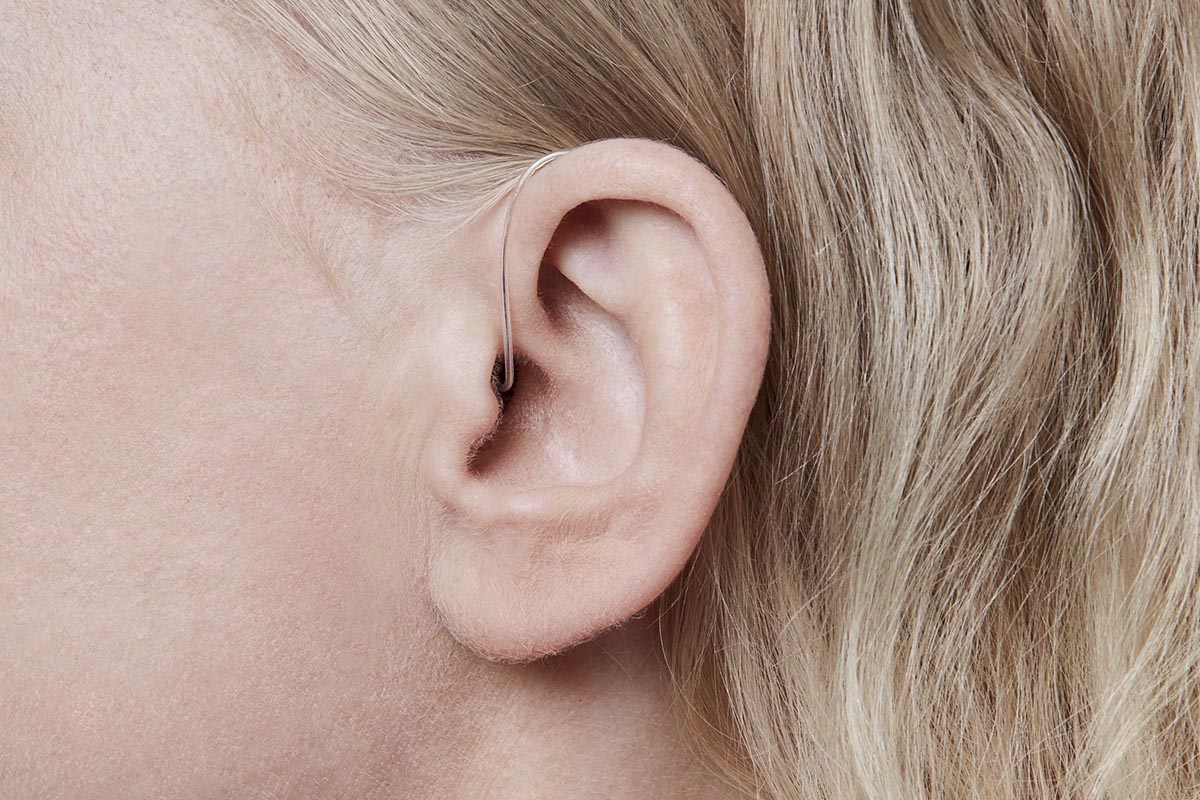 A woman's ear close up.