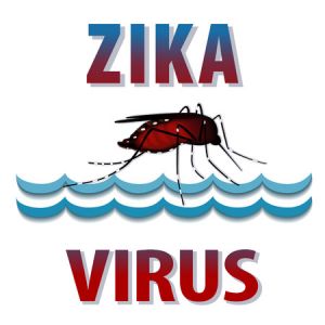 Mosquito graphic with Zika Virus headine
