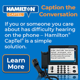 Caption the conversation with a Captel phone