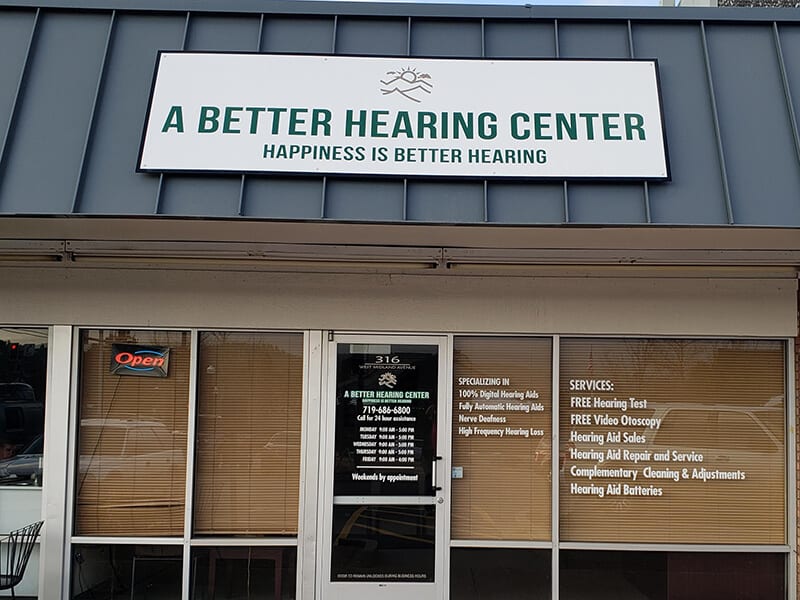 A Better Hearing Center - Woodland Park, CO hearing clinic outside of office
