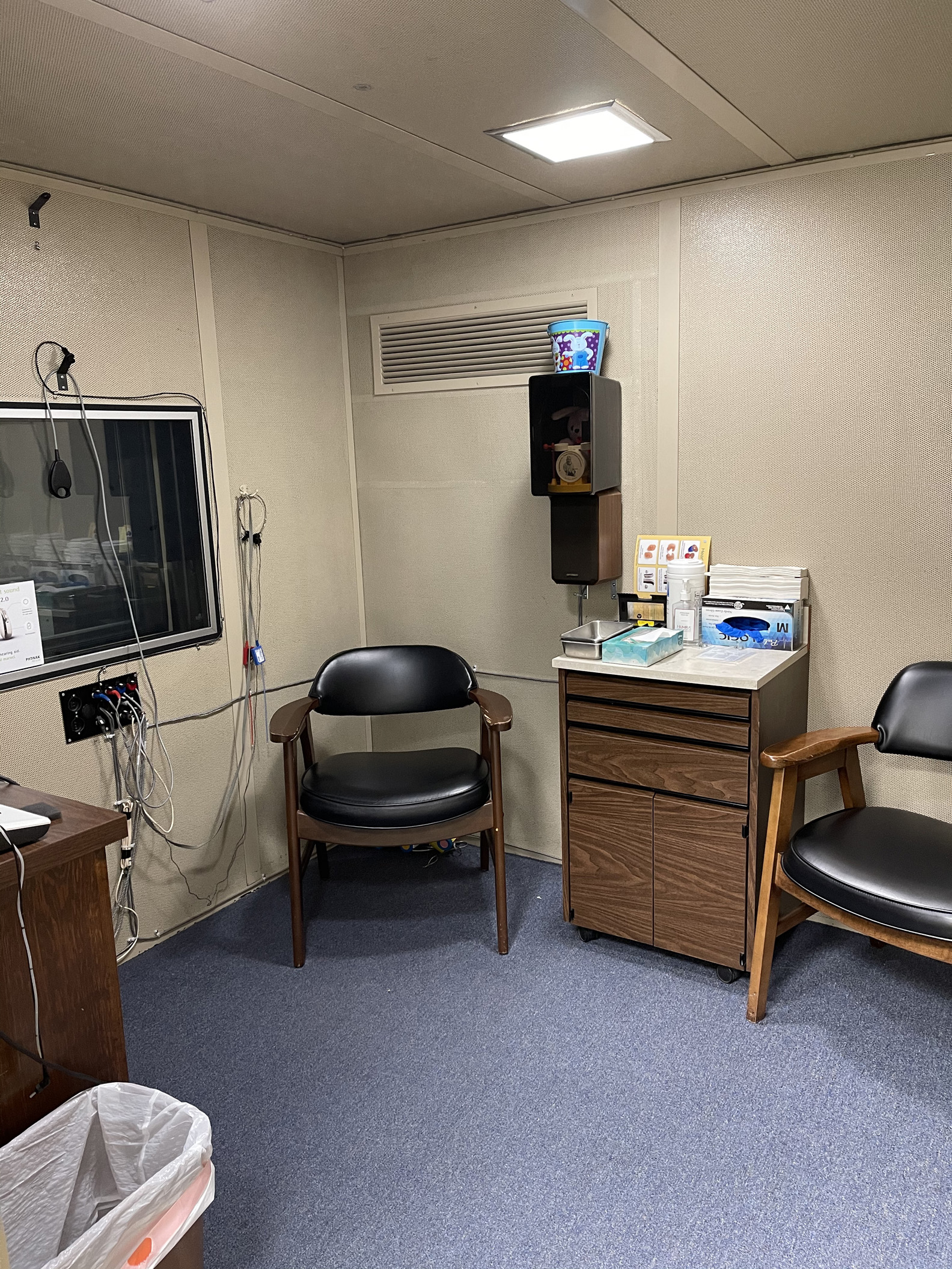 Inside our spacious handicap accessible soundbooth.