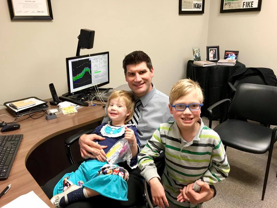 Dr. Fike's Children, Adelie and Noah, enjoy visiting our office on a regular basis
