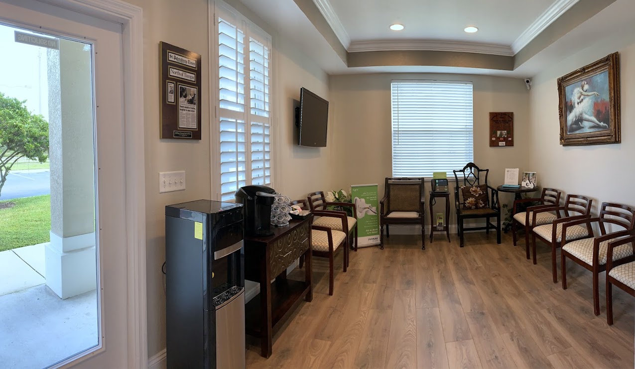 Waiting room of Audiology and Hearing Center of Tampa clinic