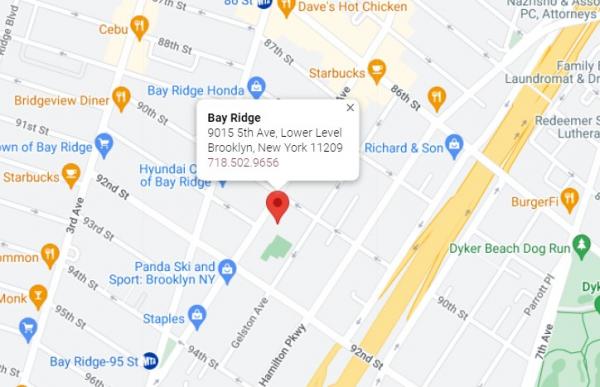 Map of neighborhood showing where Liberty Hearing Bay Ridge is located in Brooklyn NY