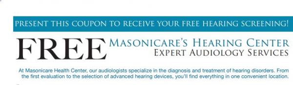 Announcement for Masonicare Hearing Center