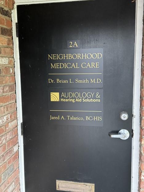 Front door of Audiology & Hearing Aid Solutions Morristown NJ