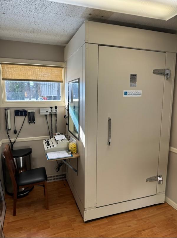Soundproof booth for hearing tests, Audiology & Hearing Aid Solutions Morristown NJ