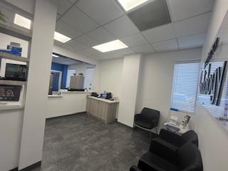 Clean and modern reception area