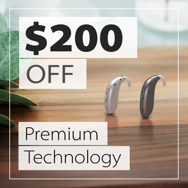 $200 off premium technology coupon for Two Rivers Hearing