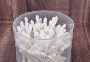 Jar of cotton swabs