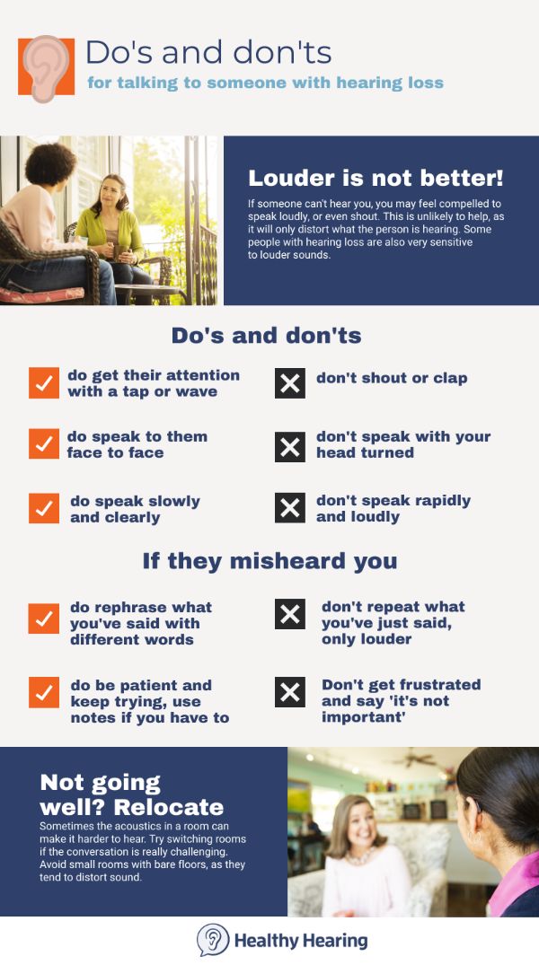 Do's and don'ts of talking to someone with hearing loss