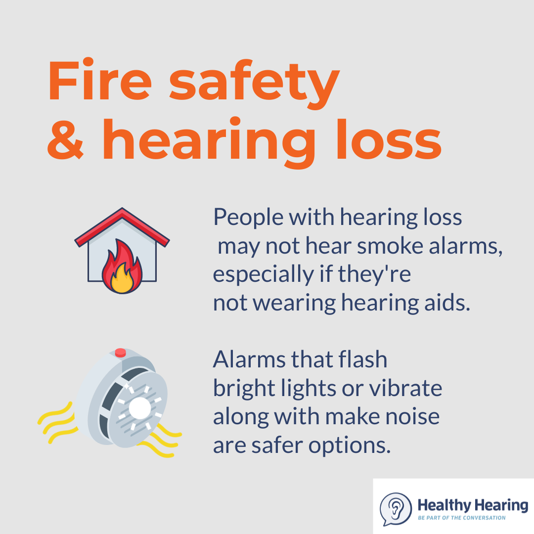 An infographic on the importance of smoke alarms for hearing impaired people. 