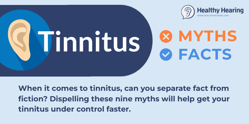 Infographic that says "Tinnitus myths and facts"