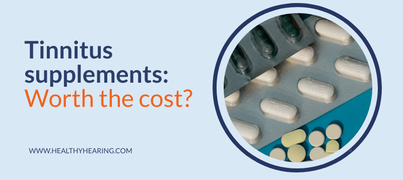 Illustration asking tinnitus supplements: worth the price?